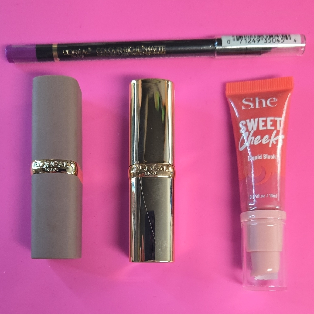 L'Oreal Lip And Liquid Blush Bundle